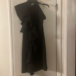 Black backless dress